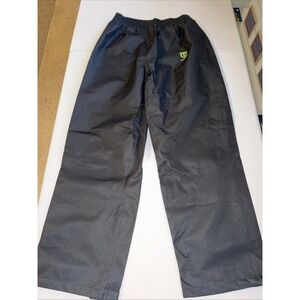 Tidewe Black Waterproof Rain Pants Mens Med Elastic Waist Outdoor Lightweight